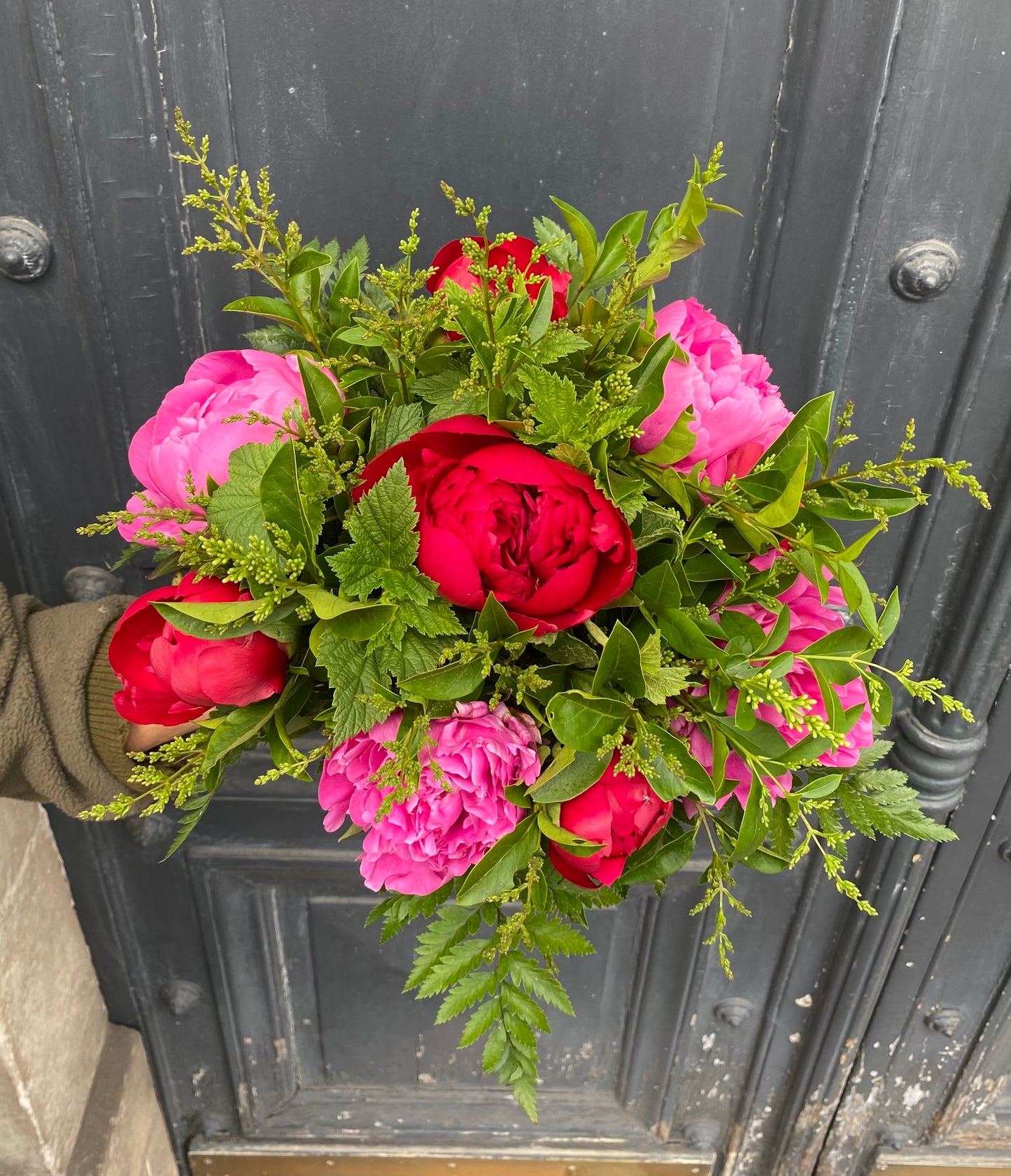 Bouquet du moment - Pivoines rouges et roses