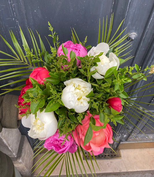 Bouquet du moment - Pivoines Multicolores
